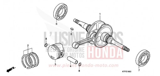 VILEBREQUIN/PISTON SH125RA de 2010